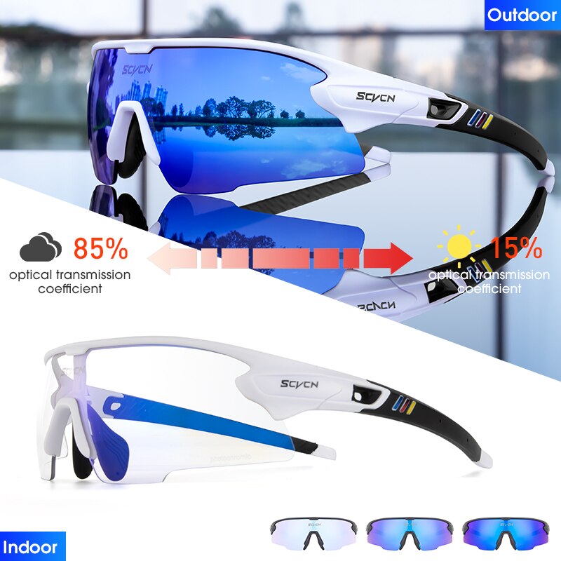 Red Photochromic Cycling Sunglasses BIKE FIELD