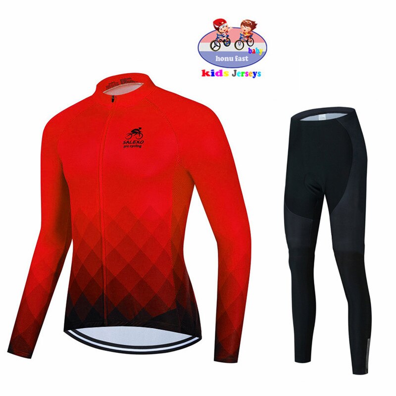 Boys' Long Sleeve Cycling Jersey Set for Spring and Autumn Adventures" BIKE FIELD