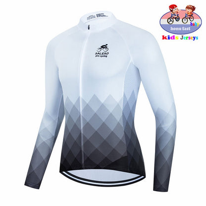 Boys' Long Sleeve Cycling Jersey Set for Spring and Autumn Adventures" BIKE FIELD