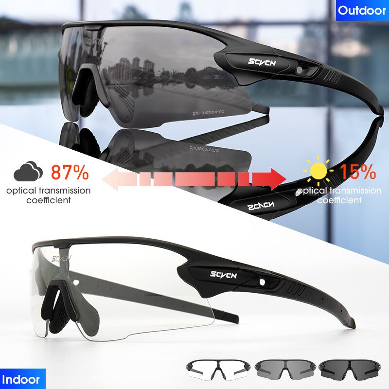 Red Photochromic Cycling Sunglasses BIKE FIELD