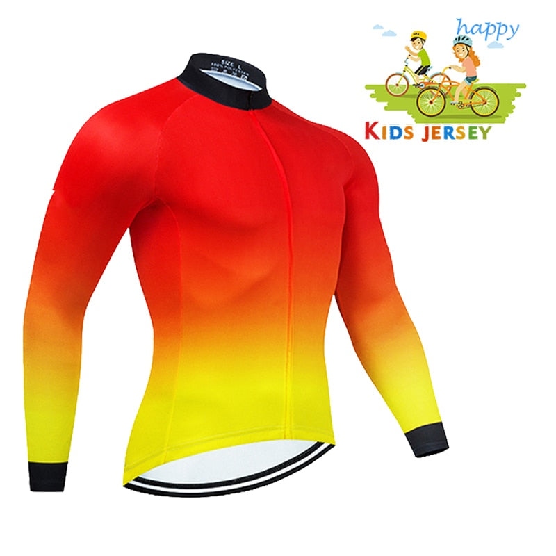 Summer Children Long Sleeve Cycling Jersey Set - Ride in Style and Comfort BIKE FIELD