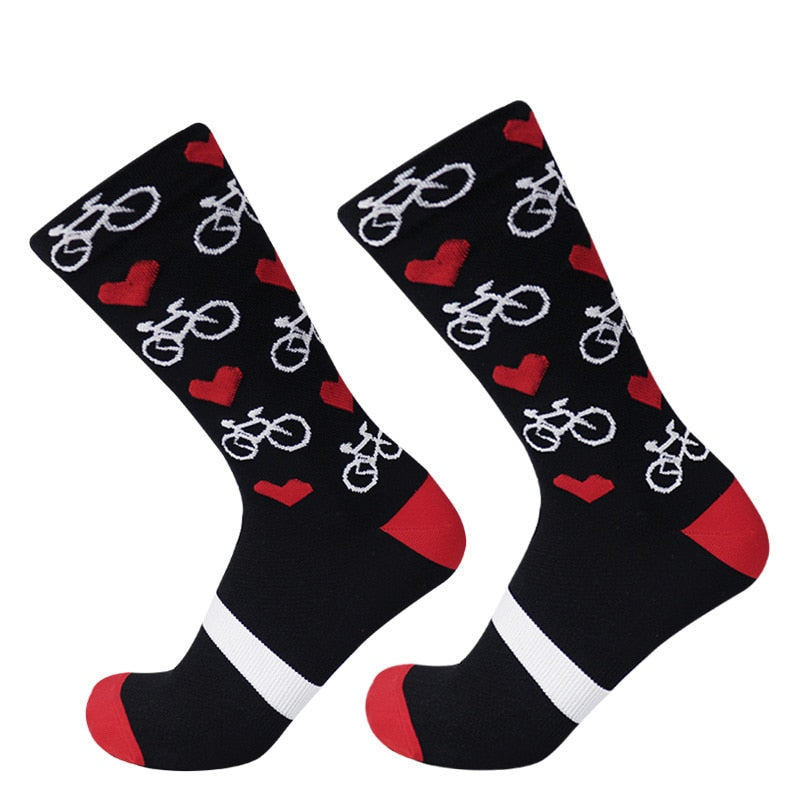 Professional Competition Compression Cycling Socks for Men and Women - Road Bike Racing and Running BIKE FIELD