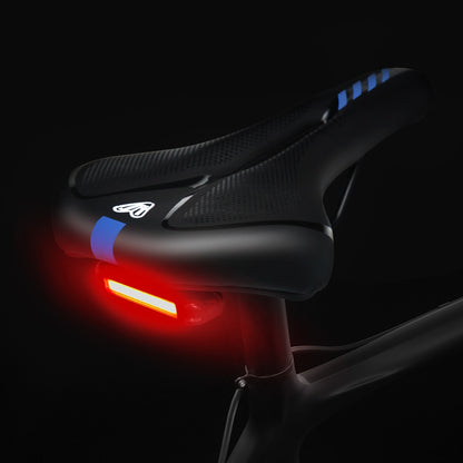 Road Bike Saddle with Warning Taillight - USB Charging, Breathable & Soft BIKE FIELD