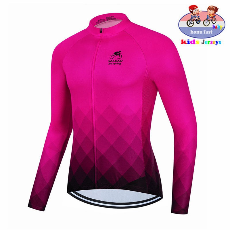 Boys' Long Sleeve Cycling Jersey Set for Spring and Autumn Adventures" BIKE FIELD