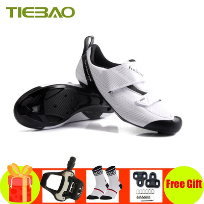 Triathlon Cycling Shoes: SPD-SL Pedals, Self-Locking Design for Breathable Road Riding BIKE FIELD