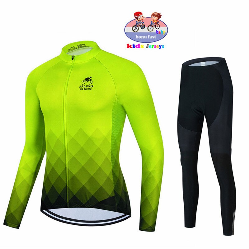 Boys' Long Sleeve Cycling Jersey Set for Spring and Autumn Adventures" BIKE FIELD