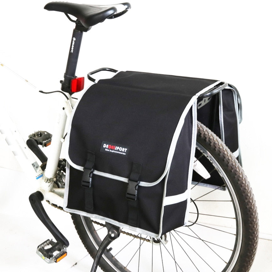 Waterproof Bicycle Pannier Bags with Rain Cover, Reflective Stripe BIKE FIELD