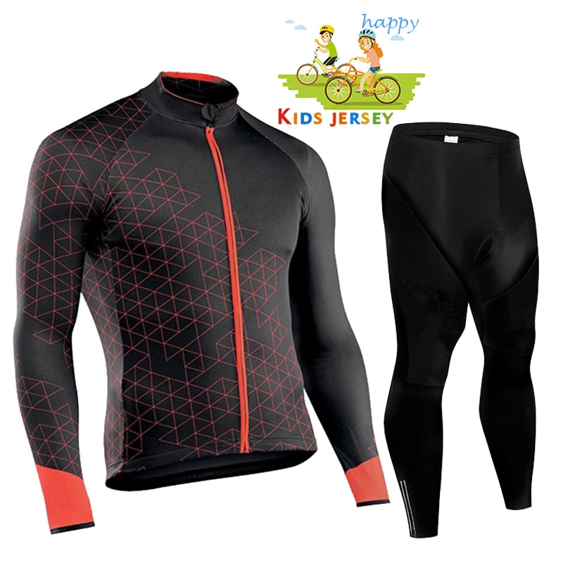 Summer Children Long Sleeve Cycling Jersey Set - Ride in Style and Comfort BIKE FIELD