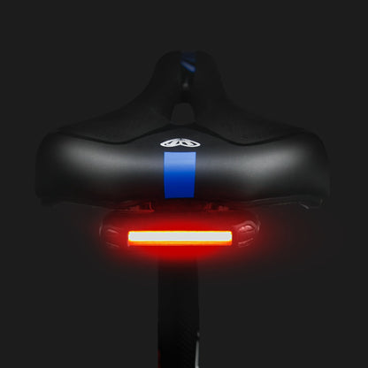 Road Bike Saddle with Warning Taillight - USB Charging, Breathable & Soft BIKE FIELD