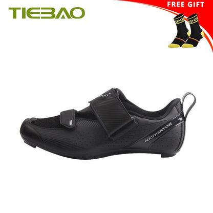 Triathlon Cycling Shoes: SPD-SL Pedals, Self-Locking Design for Breathable Road Riding BIKE FIELD