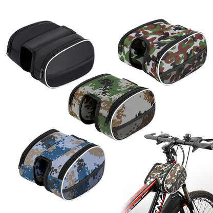 1pc Bicycle Front Beam Bag With Reflective Strip Four Pockets BIKE FIELD