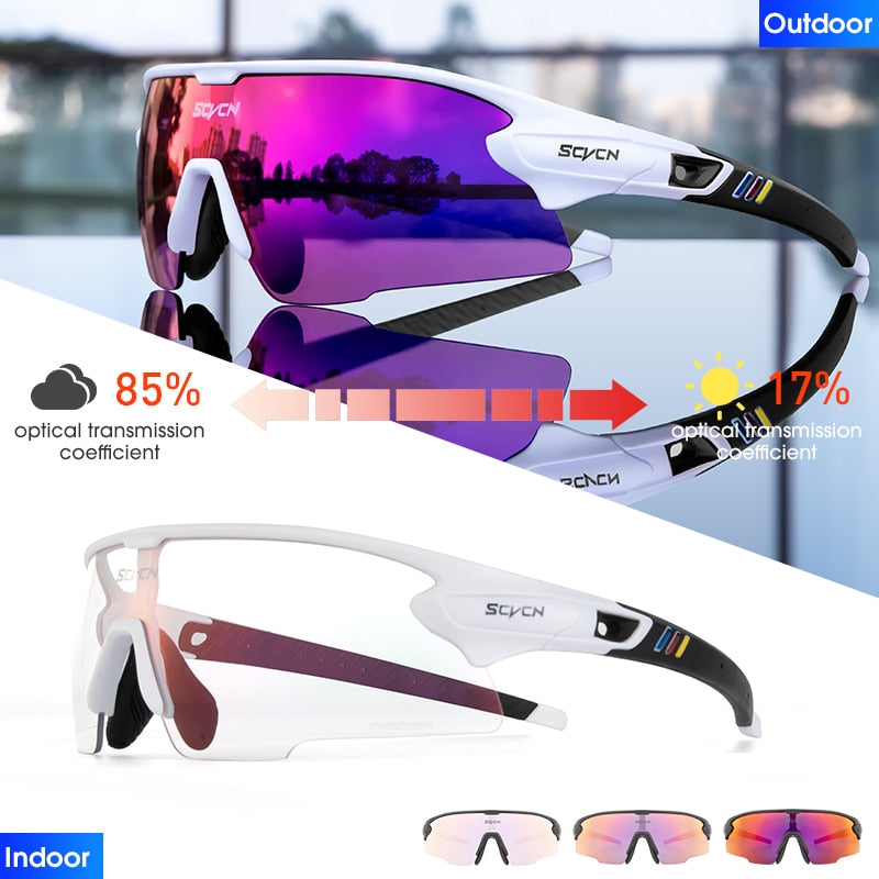 Red Photochromic Cycling Sunglasses BIKE FIELD