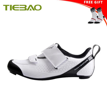 Triathlon Cycling Shoes: SPD-SL Pedals, Self-Locking Design for Breathable Road Riding BIKE FIELD