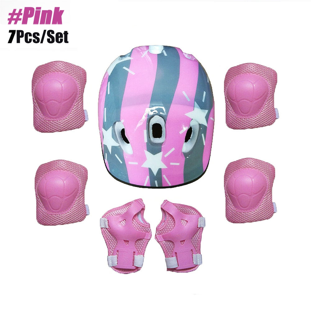Adjustable Kids Helmet with Sports Protective Gear Set BIKE FIELD
