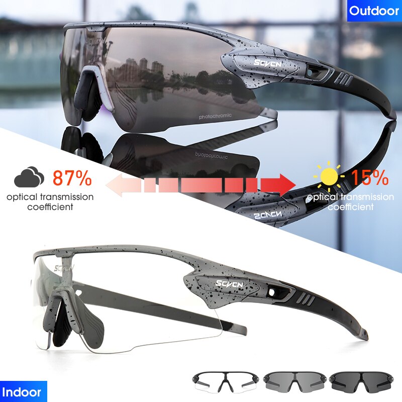 Red Photochromic Cycling Sunglasses BIKE FIELD