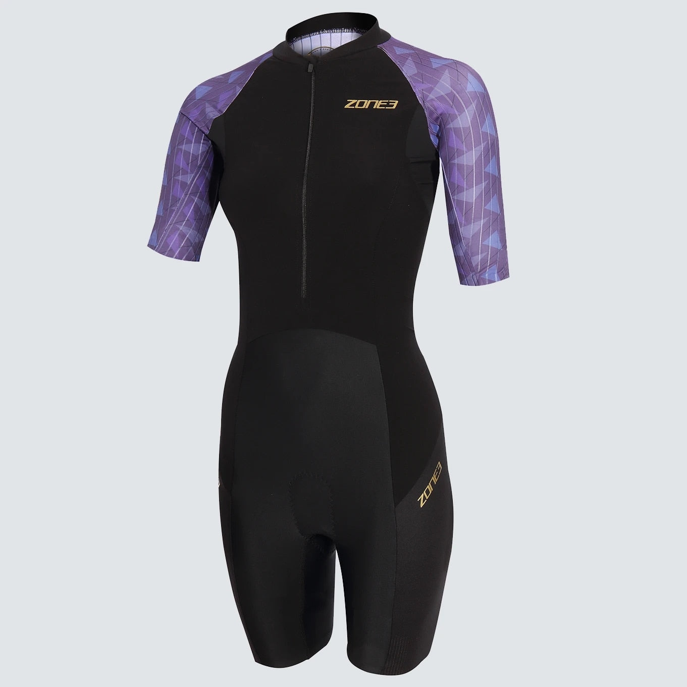 Triathlon Women's Short Sleeve Cycling Skinsuit: MTB Jumpsuit for Summer Runs, Roller Skating, and Biking BIKE FIELD