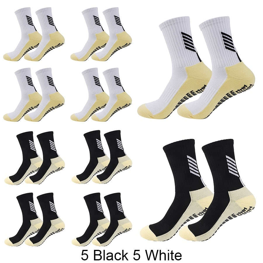 10 Pairs Athletic Non-Slip Soccer Socks for Men and Women BIKE FIELD