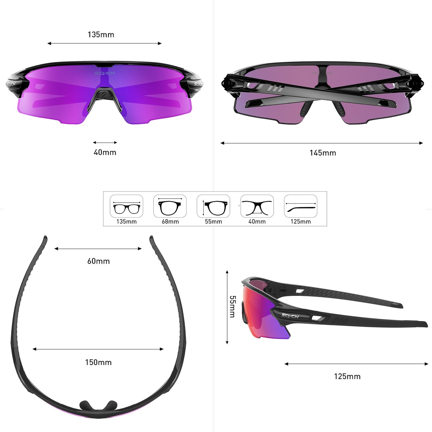 Red Photochromic Cycling Sunglasses BIKE FIELD