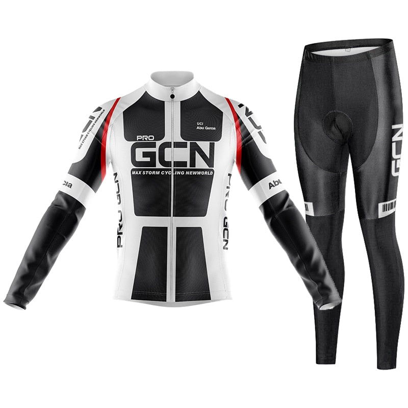 Mountain Bike Cycling Kit: Long Sleeve Jersey & 9D Gel Bib Pants Set BIKE FIELD