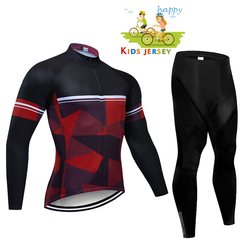 Summer Children Long Sleeve Cycling Jersey Set - Ride in Style and Comfort BIKE FIELD