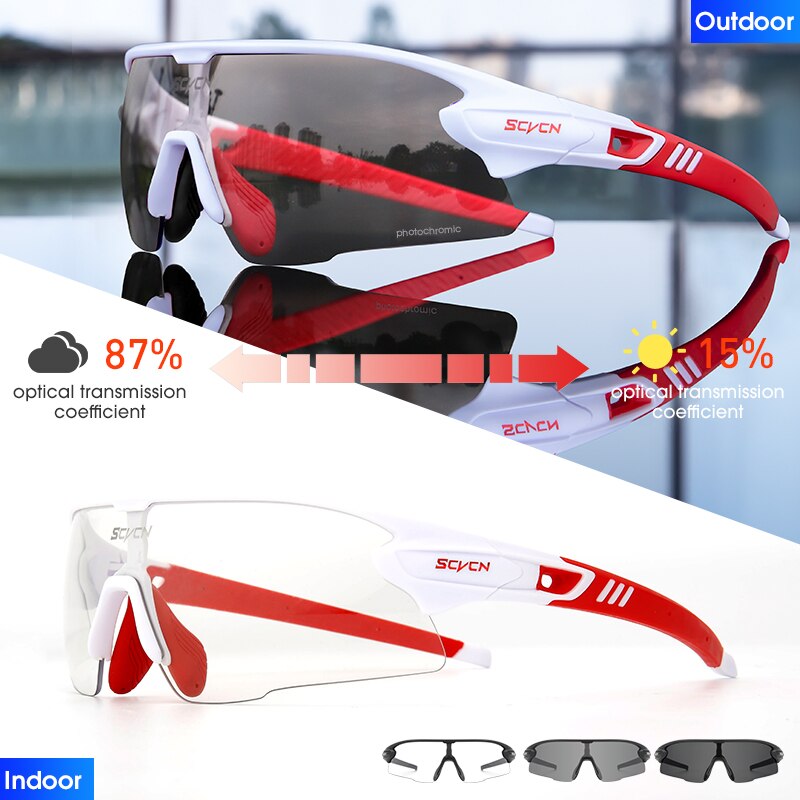 Red Photochromic Cycling Sunglasses BIKE FIELD