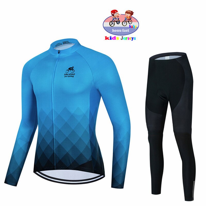 Boys' Long Sleeve Cycling Jersey Set for Spring and Autumn Adventures" BIKE FIELD