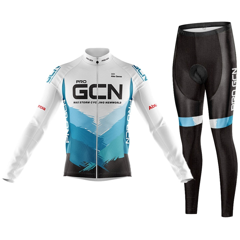 Mountain Bike Cycling Kit: Long Sleeve Jersey & 9D Gel Bib Pants Set BIKE FIELD