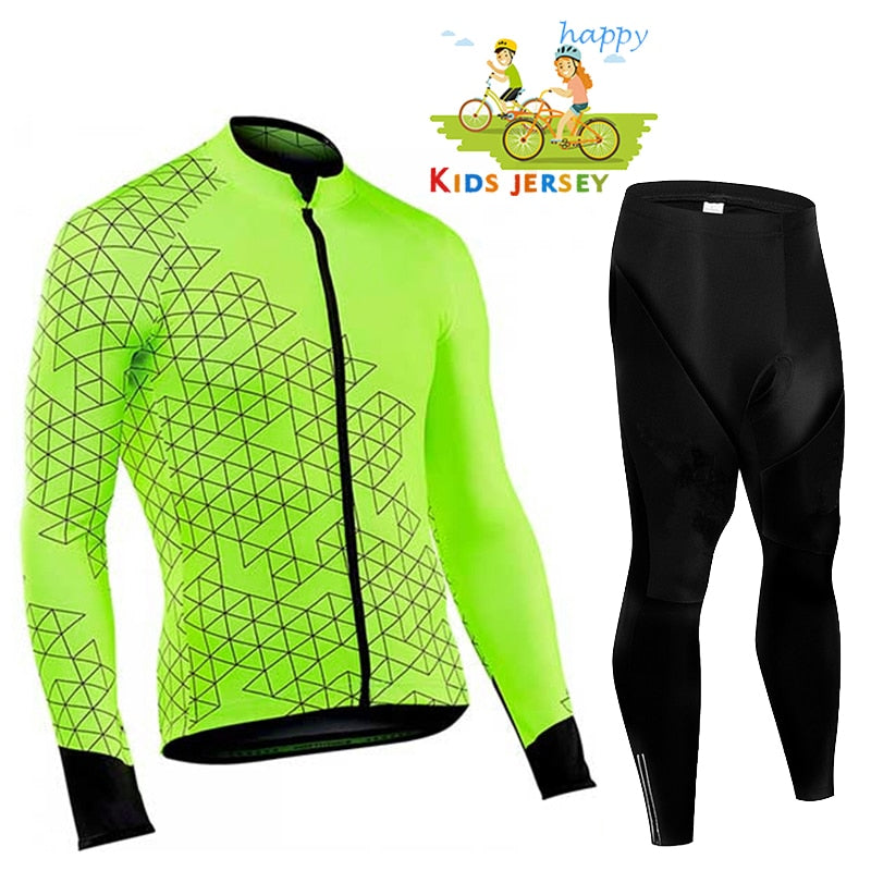 Summer Children Long Sleeve Cycling Jersey Set - Ride in Style and Comfort BIKE FIELD