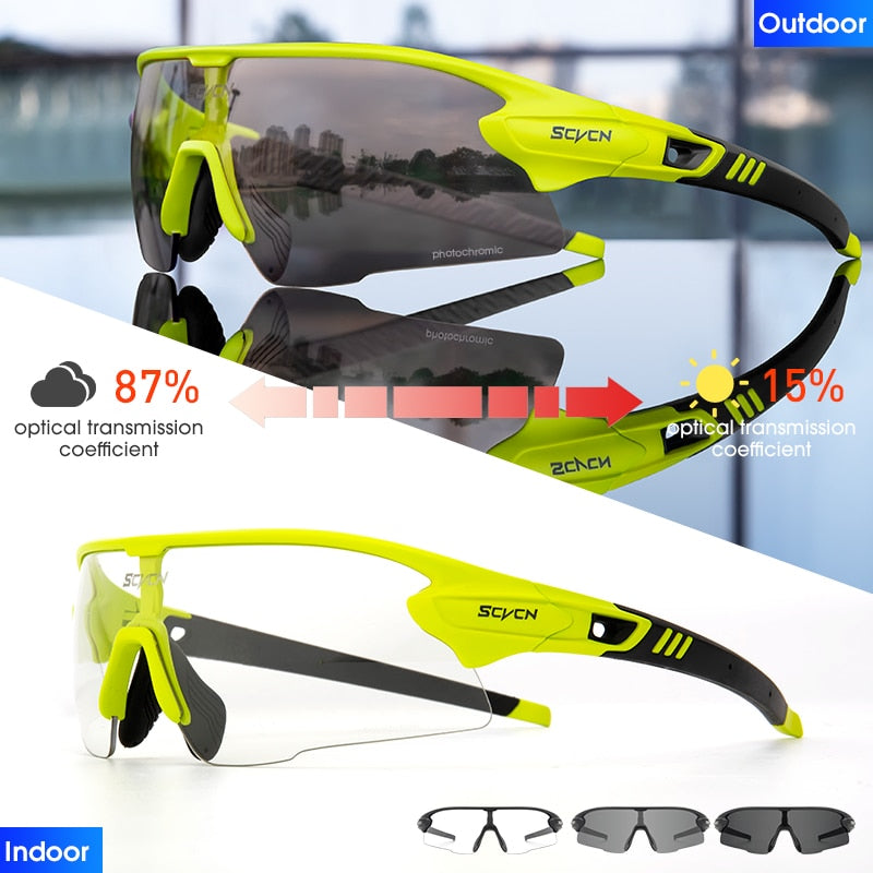 Red Photochromic Cycling Sunglasses BIKE FIELD