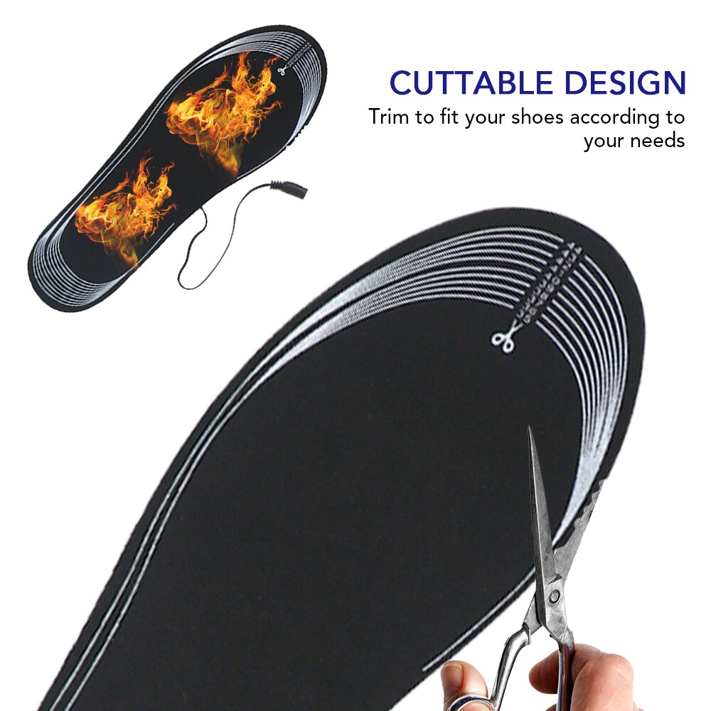 USB-Powered Heated Insoles: Cuttable Inserts for Warmth During Winter Activities BIKE FIELD