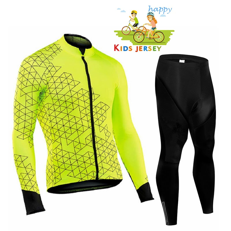 Summer Children Long Sleeve Cycling Jersey Set - Ride in Style and Comfort BIKE FIELD