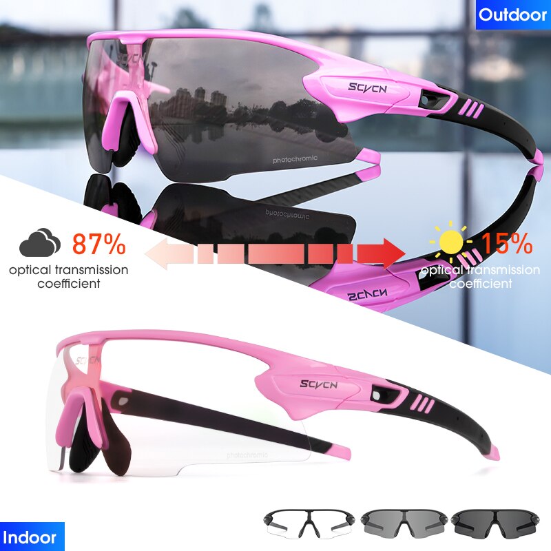 Red Photochromic Cycling Sunglasses BIKE FIELD