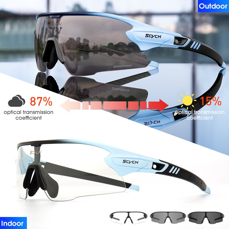 Red Photochromic Cycling Sunglasses BIKE FIELD