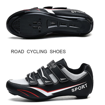 White MTB Triathlon Cycling Shoes for Men and Women: SPD Pedal Self-Locking Design BIKE FIELD