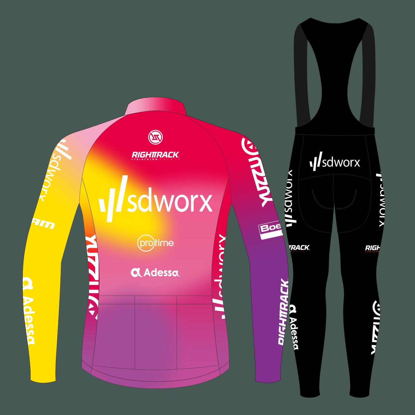 Colorful Long Sleeve Cycling Jersey Set for Spring, Autumn, and Winter - Outdoor Road Bike Apparel BIKE FIELD