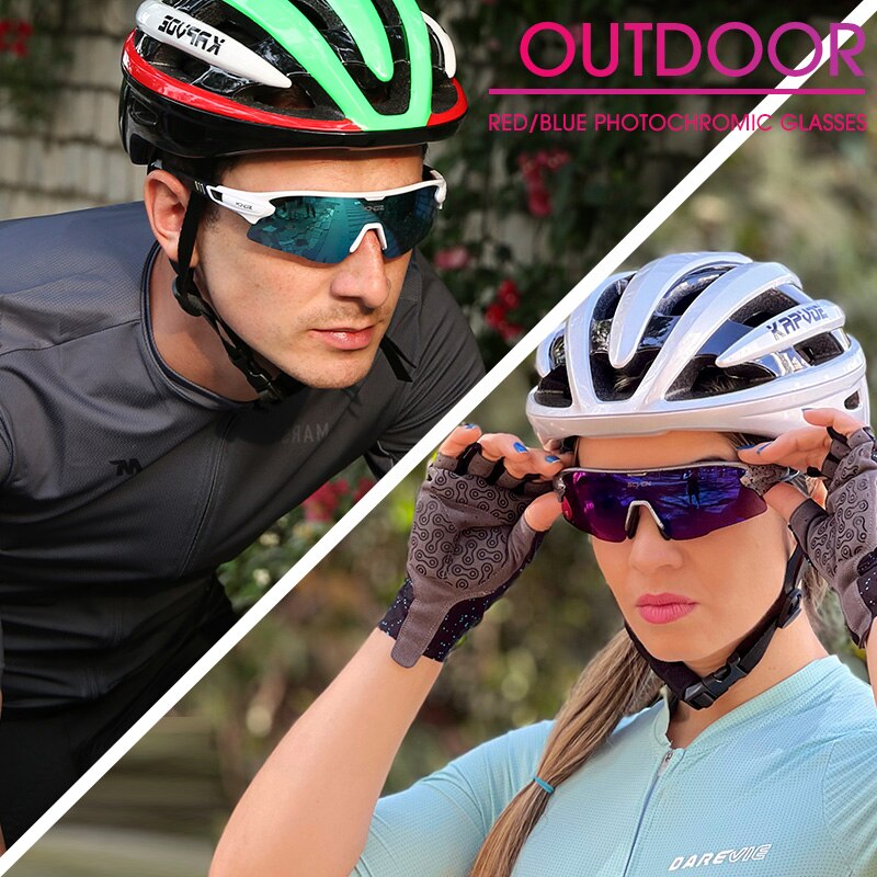 Red Photochromic Cycling Sunglasses BIKE FIELD