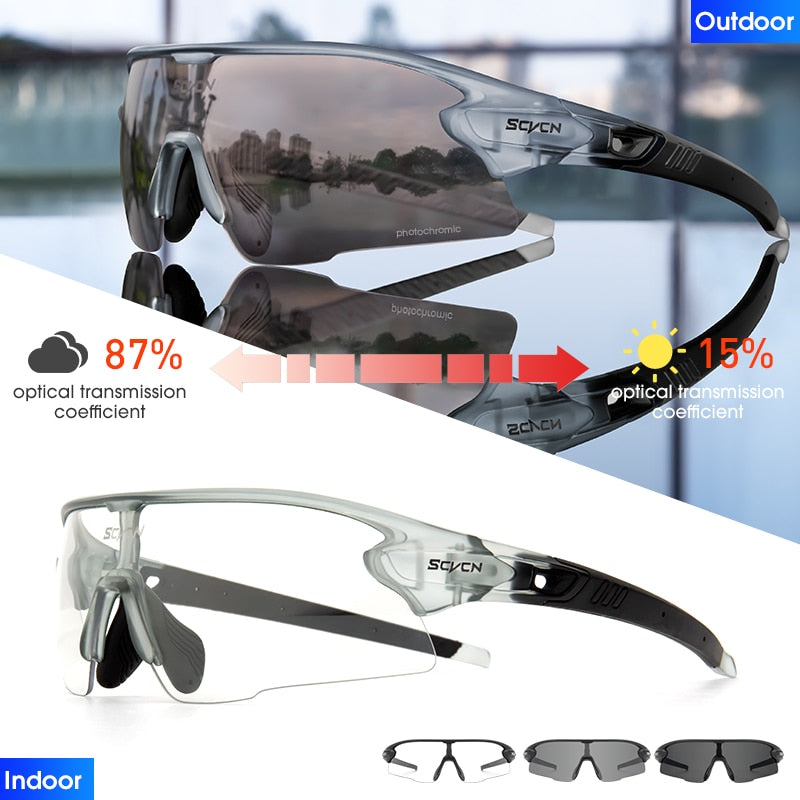 Red Photochromic Cycling Sunglasses BIKE FIELD