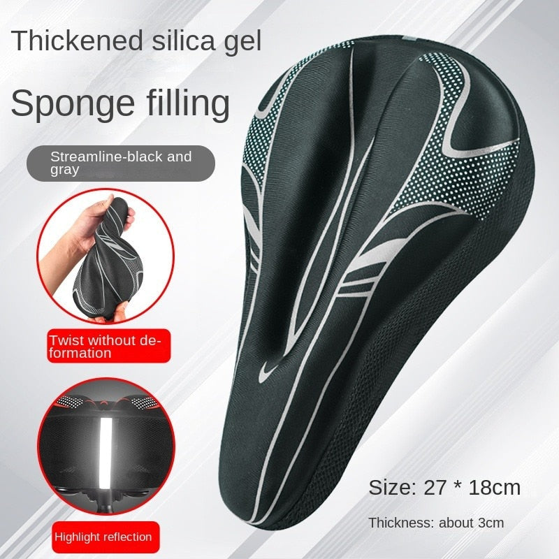 Bike Seat Cover  With Light Comfortable and Wide BIKE FIELD