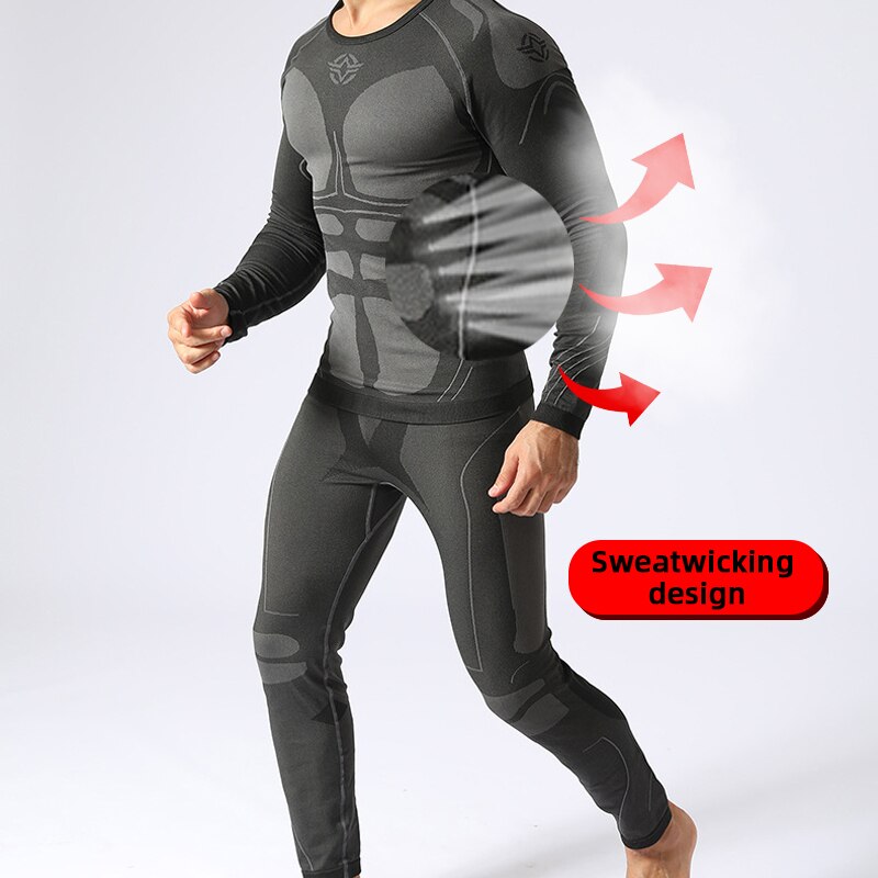 Men Sport Thermal Underwear Suits Outdoor Cycling Compression Sportswear BIKE FIELD