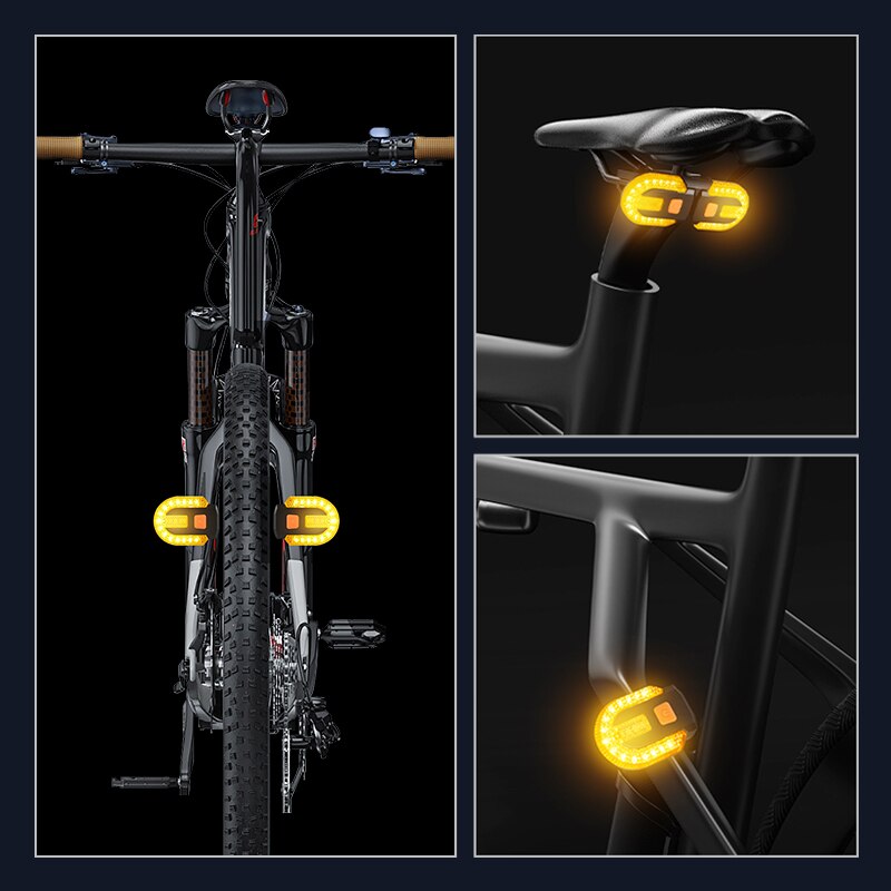 Bike Turn Signal Rear Light - USB Rechargeable LED Bicycle Lamp with Wireless Remote Control BIKE FIELD