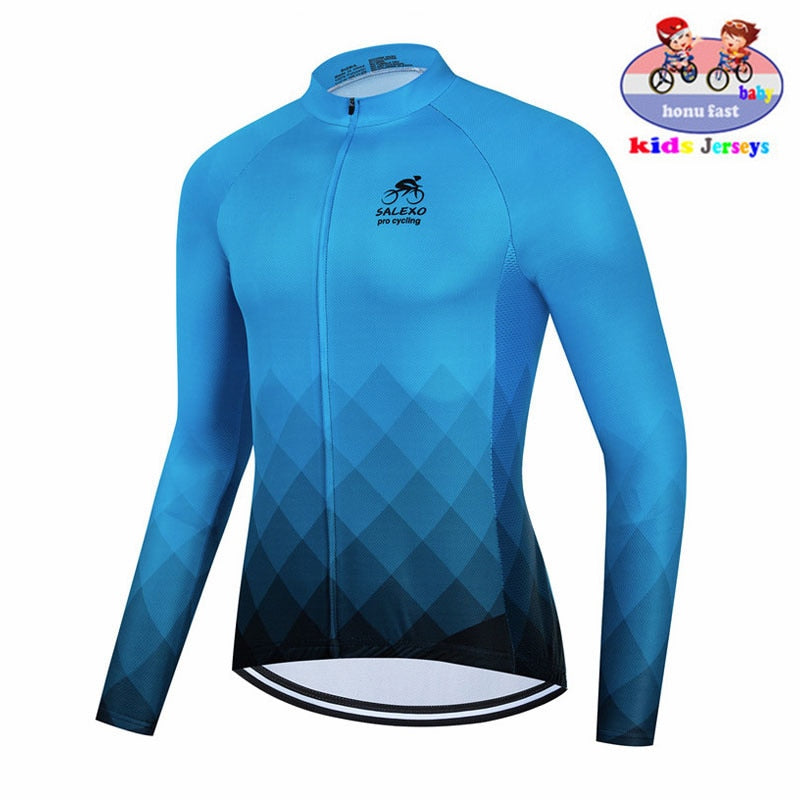 Boys' Long Sleeve Cycling Jersey Set for Spring and Autumn Adventures" BIKE FIELD