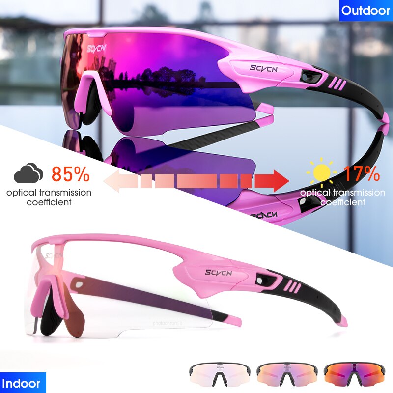 Red Photochromic Cycling Sunglasses BIKE FIELD