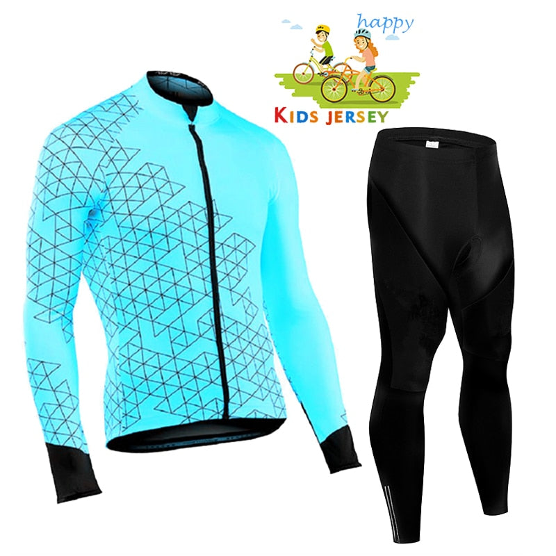 Summer Children Long Sleeve Cycling Jersey Set - Ride in Style and Comfort BIKE FIELD