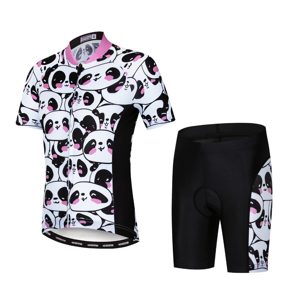 Kids' Cycling Jersey Shorts Set: MTB Mountain Road Wear BIKE FIELD