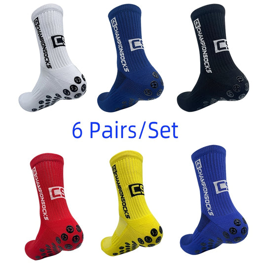 High-Quality Polyester Sports Socks: Breathable, Sweat-Absorbing, Non-Slip - Six Pairs BIKE FIELD