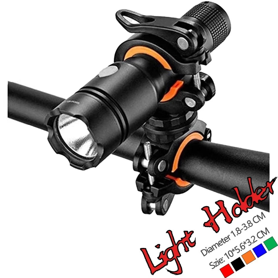 360° Rotation Flashlight Mount Holder for Bikes - Secure and Versatile BIKE FIELD