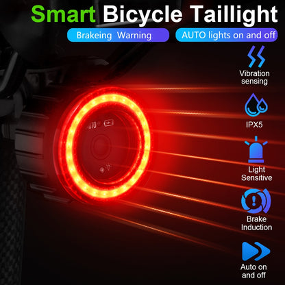Bicycle Smart Auto Brake Sensing Light BIKE FIELD