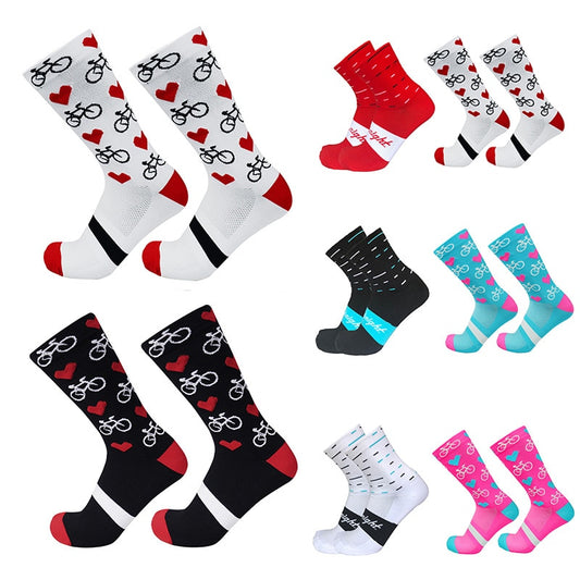 Professional Competition Compression Cycling Socks for Men and Women - Road Bike Racing and Running BIKE FIELD