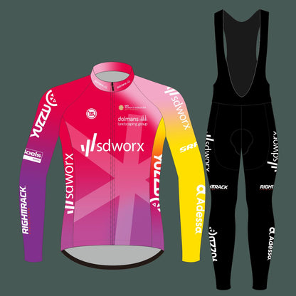 Colorful Long Sleeve Cycling Jersey Set for Spring, Autumn, and Winter - Outdoor Road Bike Apparel BIKE FIELD